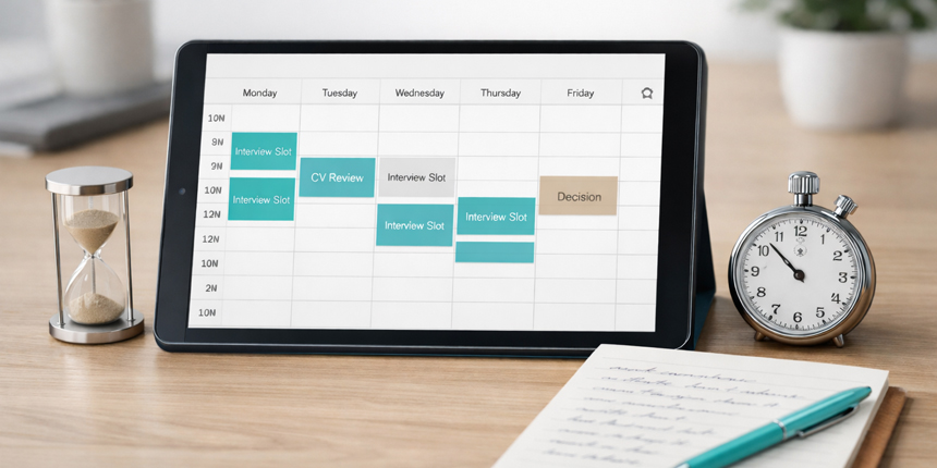 time to hire halbieren