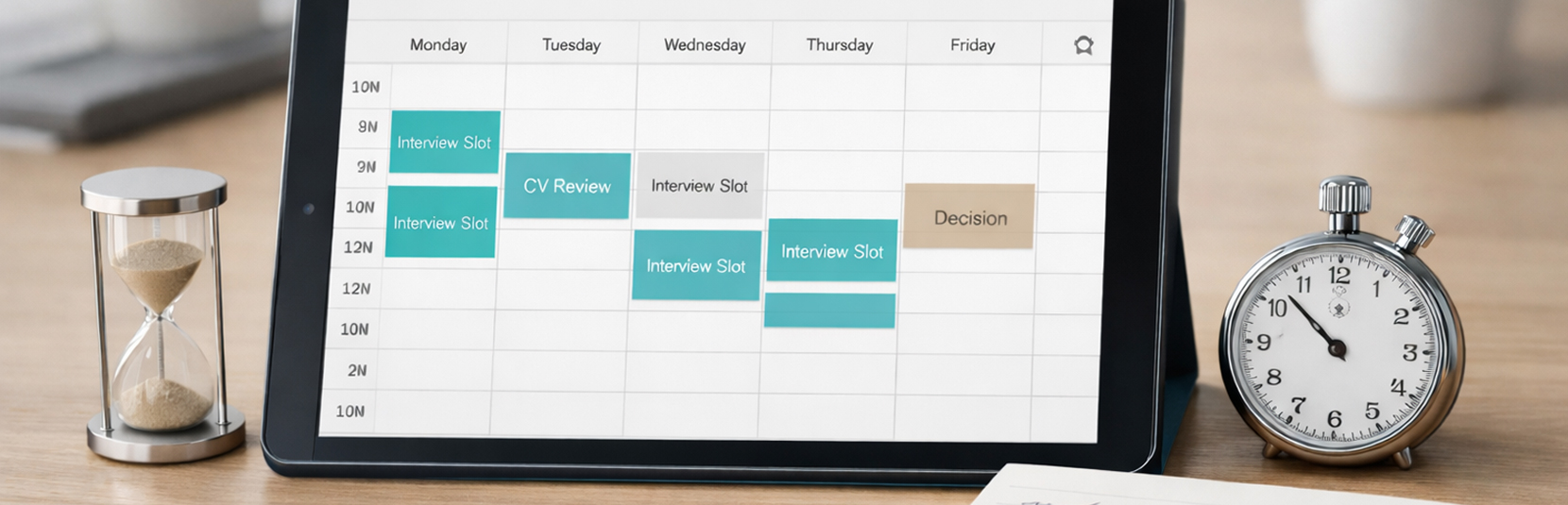 Time to hire halbieren